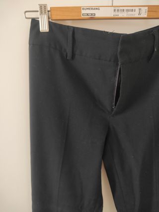 Pantalón Pirata Negro Mango Talla 34