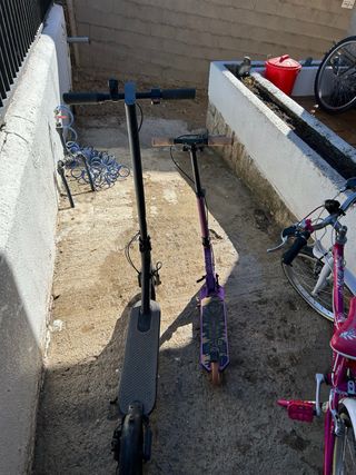 Bicicleta infantil niña rosa patinete eléctrico
