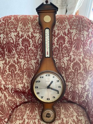 Reloj Radiant Marrón con Termómetro y Barómetro
