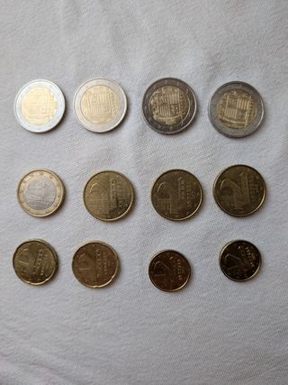 Lote monedas euro Andorra varios valores y años.