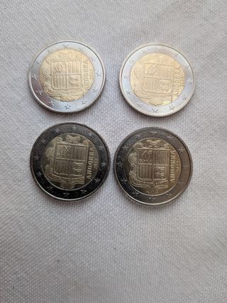 Lote monedas euro Andorra varios valores y años.