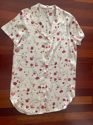 Camisón floral de seda
