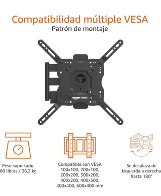 Soporte Pared TV Amazon Basics