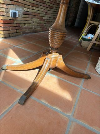 Mesa extensible rústica de madera