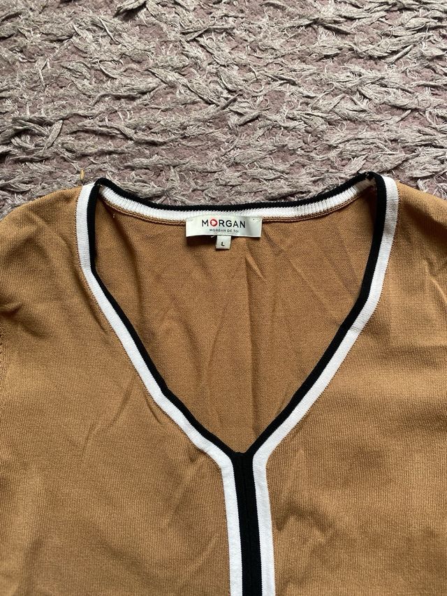 Maglione a righe marrone Morgan