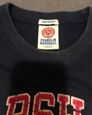 Camiseta L Franklin Marshall Negra Manga Larga