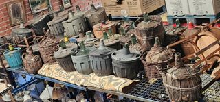 Antiguas garrafas de vidrio