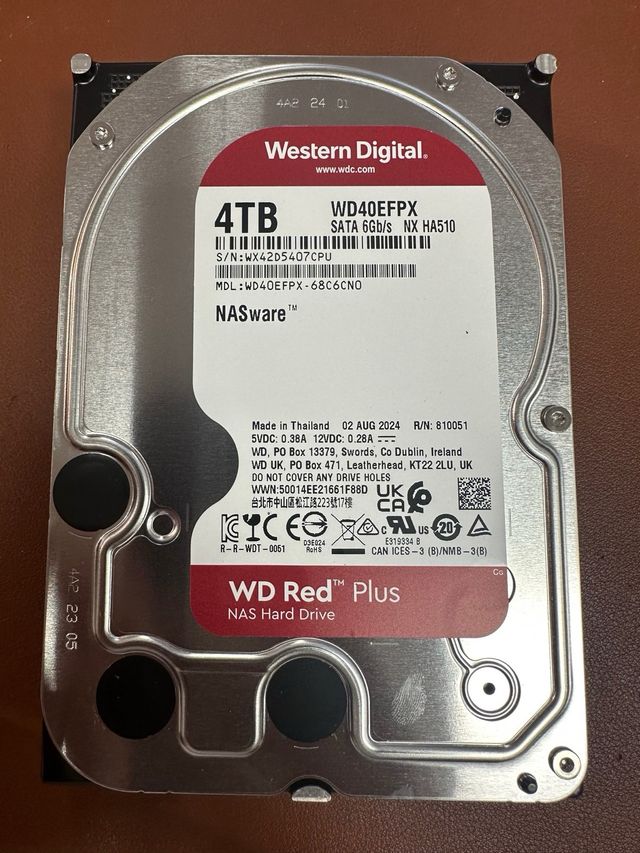 WDC WD40EFPX-68C6CN0 4000.7 GB#407CPU
