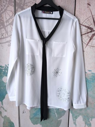 Blusa Desigual Blanca Talla L