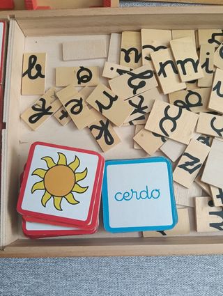 Juego Lectoescritura Euskera y Castellano Madera