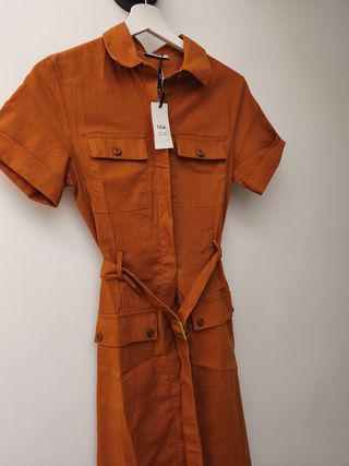 Vestido naranja sin estrenar largo