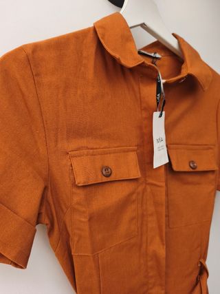 Vestido naranja sin estrenar largo