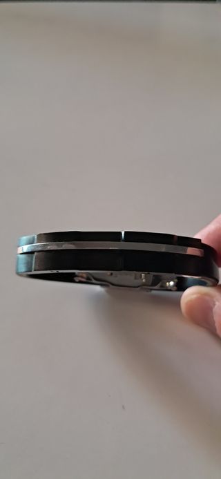 Pulsera Lotus Style Negra y Plateada