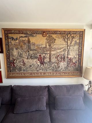 Tapiz antiguo enmarcado