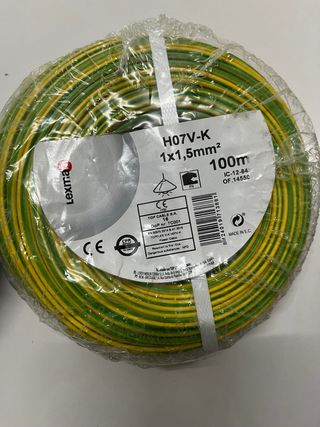 Cable tierra H07V-K 1x1,5mm² 100m