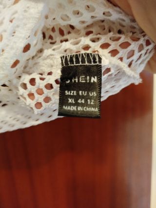 Top de rejilla blanco