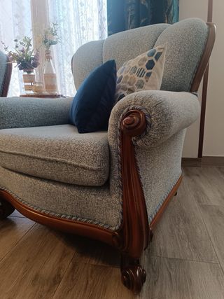 Sofá clásico de 3 plazas y 2 sillones