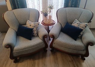 Sofá clásico de 3 plazas y 2 sillones