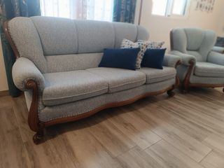 Sofá clásico de 3 plazas y 2 sillones