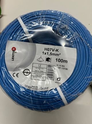 Cable Eléctrico Lexman H07V-K 1x1,5mm² Azul 100m