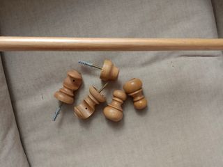 Barra Cortina Madera con Soportes