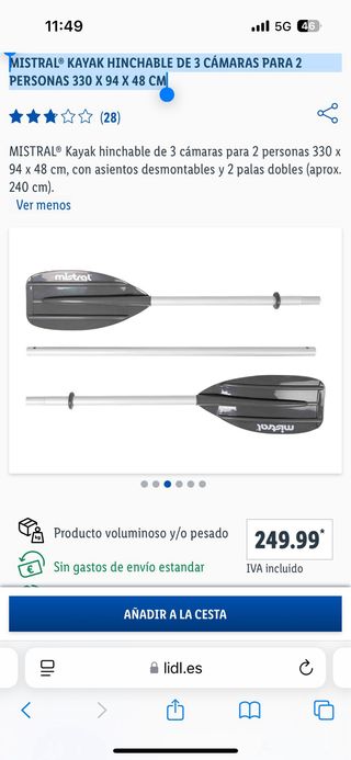 Kayak Hinchable Mistral 2 Personas