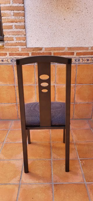 4 Sillas Comedor Madera Tapizadas Tela