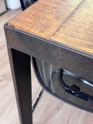 Mesa Industrial Madera Maciza y Hierro