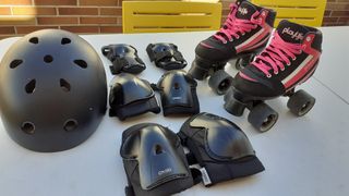Patines y equipo de protección
