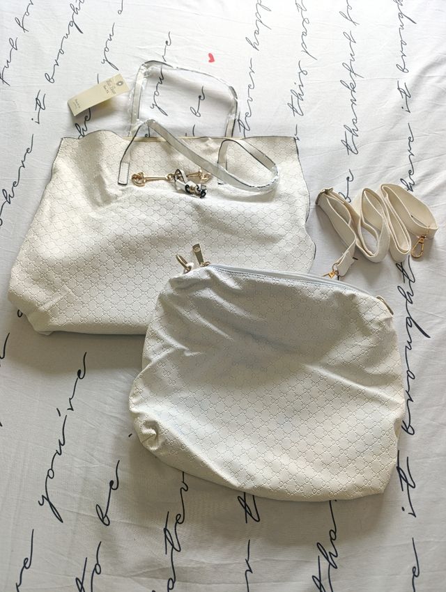 Bolso blanco con diseño