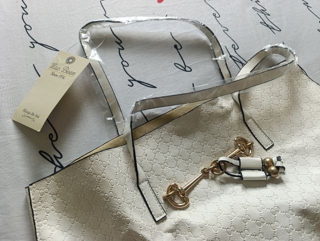 Bolso blanco con diseño