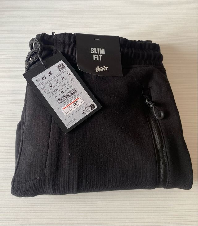 Pantalón deportivo SWID Slim Fit Negro Talla M