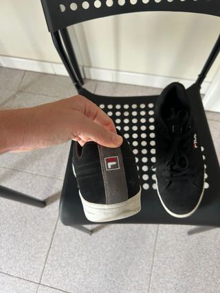 Zapatos Fila Negros Suela Blanca