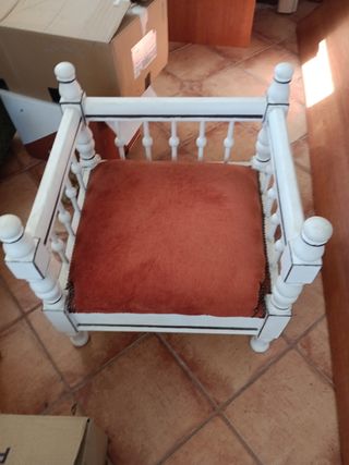 Butaca de madera restaurada