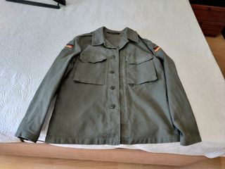 Chaqueta Militar Alemana Moleskin Verde Oliva