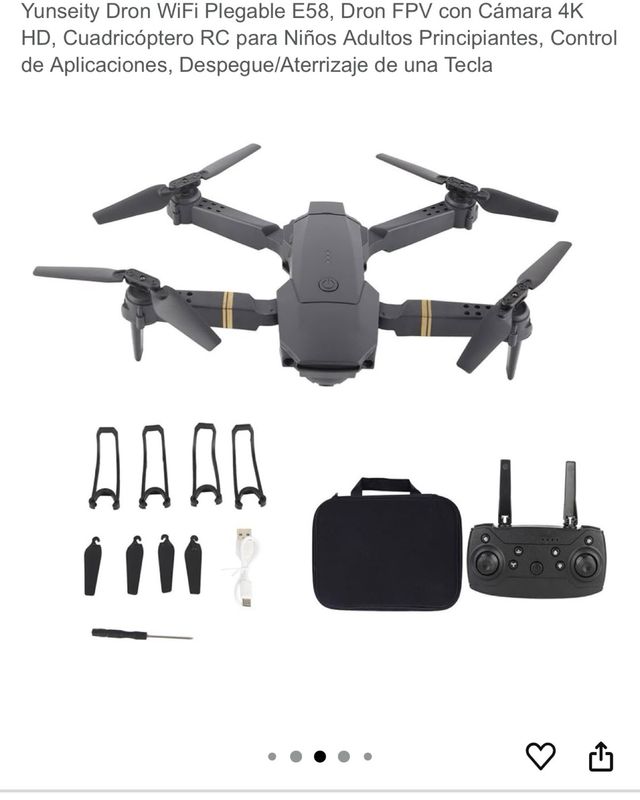 Telecamera WiFi 4K HD pieghevole Drone E58