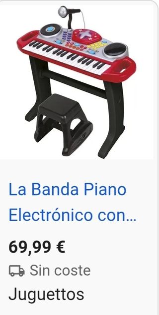 Piano electrónico Juguettos con micrófono
