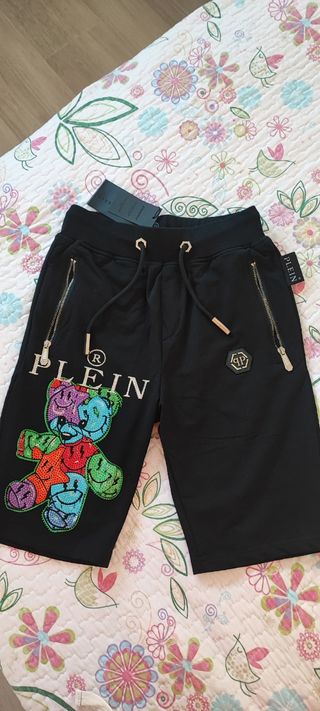 Philipp Plein Pantalón Corto Oso Multicolor