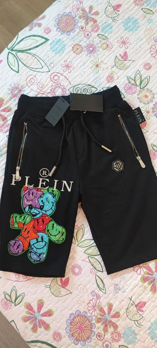 Philipp Plein Pantalón Corto Oso Multicolor