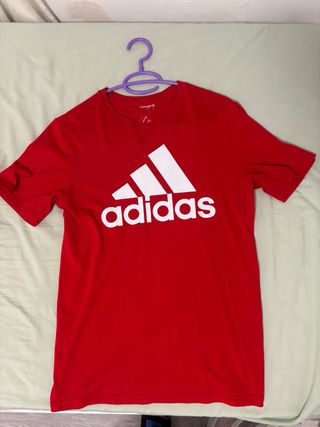 Camiseta Adidas Roja Logo Grande