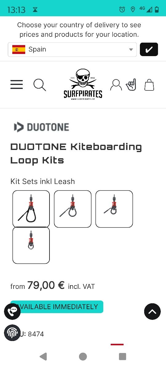 Barra kitesurf Duotone Clickbar 2025 S