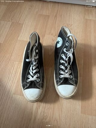 Converse plataforma negras talla 37