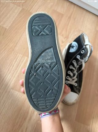 Converse plataforma negras talla 37