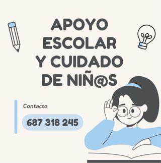 Apoyo escolar, cuidado de niñ@s