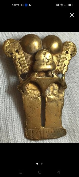 Figura Broche Dios Darien Oro Tumbaga