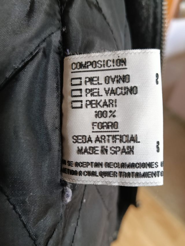 Chaqueta de Piel Copiel Negra Talla 46