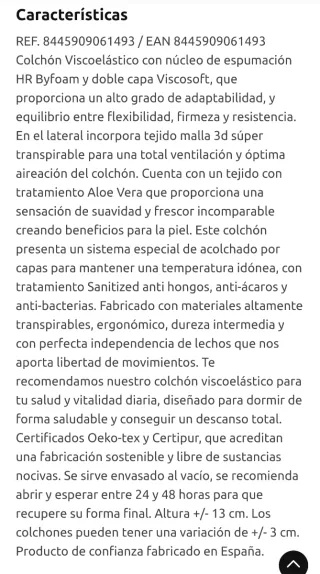 Colchón con una Base tapizada IKEA con patas 