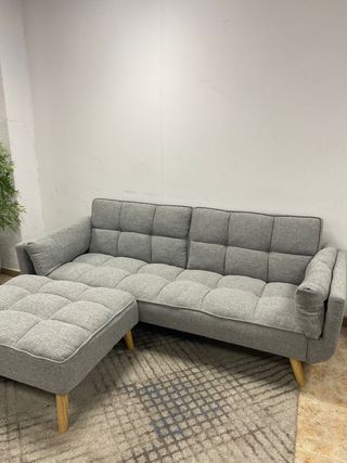 Increíble Sofá Cama Gris Tela