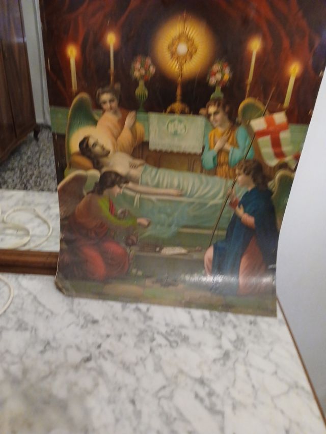 Lámina antigua religiosa