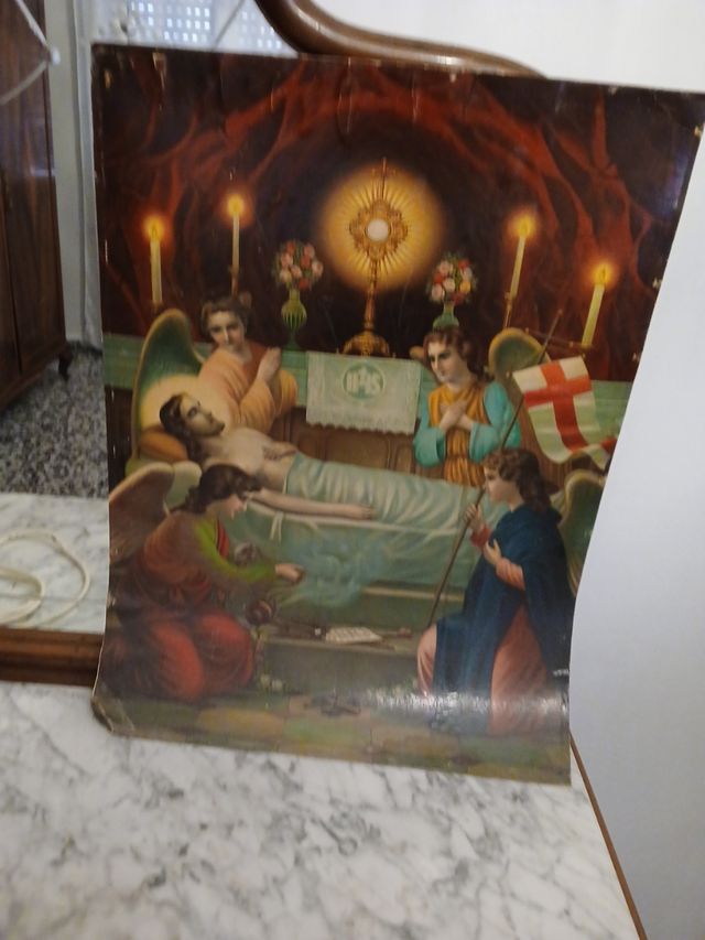 Lámina antigua religiosa